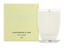 Load image into Gallery viewer, Peppermint Grove Soy Candle – Lemongrass &amp; Lime
